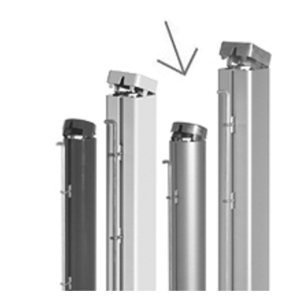Słupki aluminiowe okrągłe
