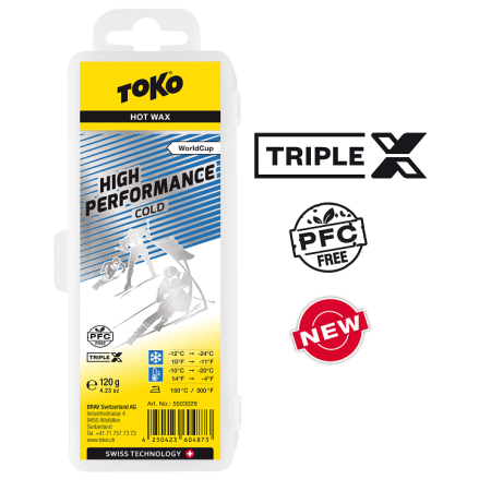 TOKO High Performance Hot Wax COLD TRIPLE X, 120g