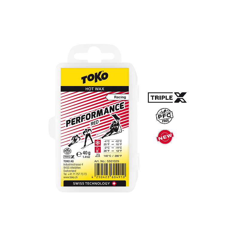 TOKO Performance Hot Wax red TRIPLE X, 40g